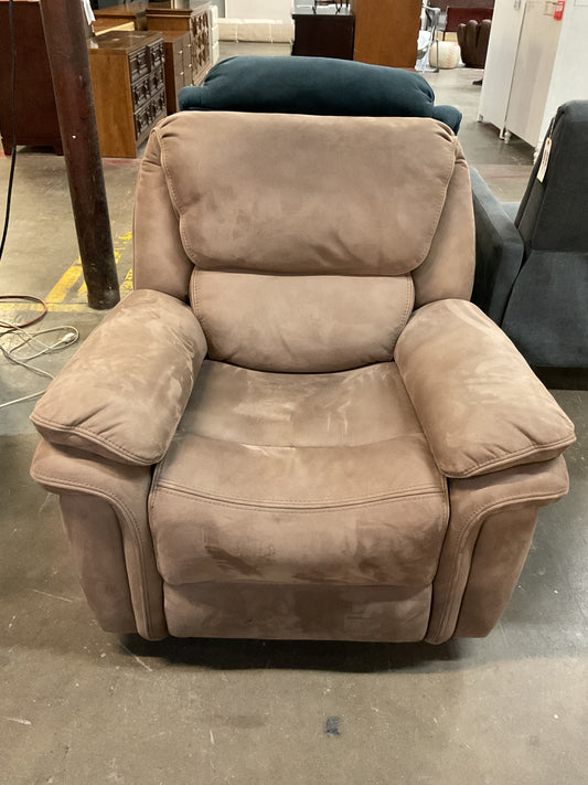 Oversized Suede Recliner