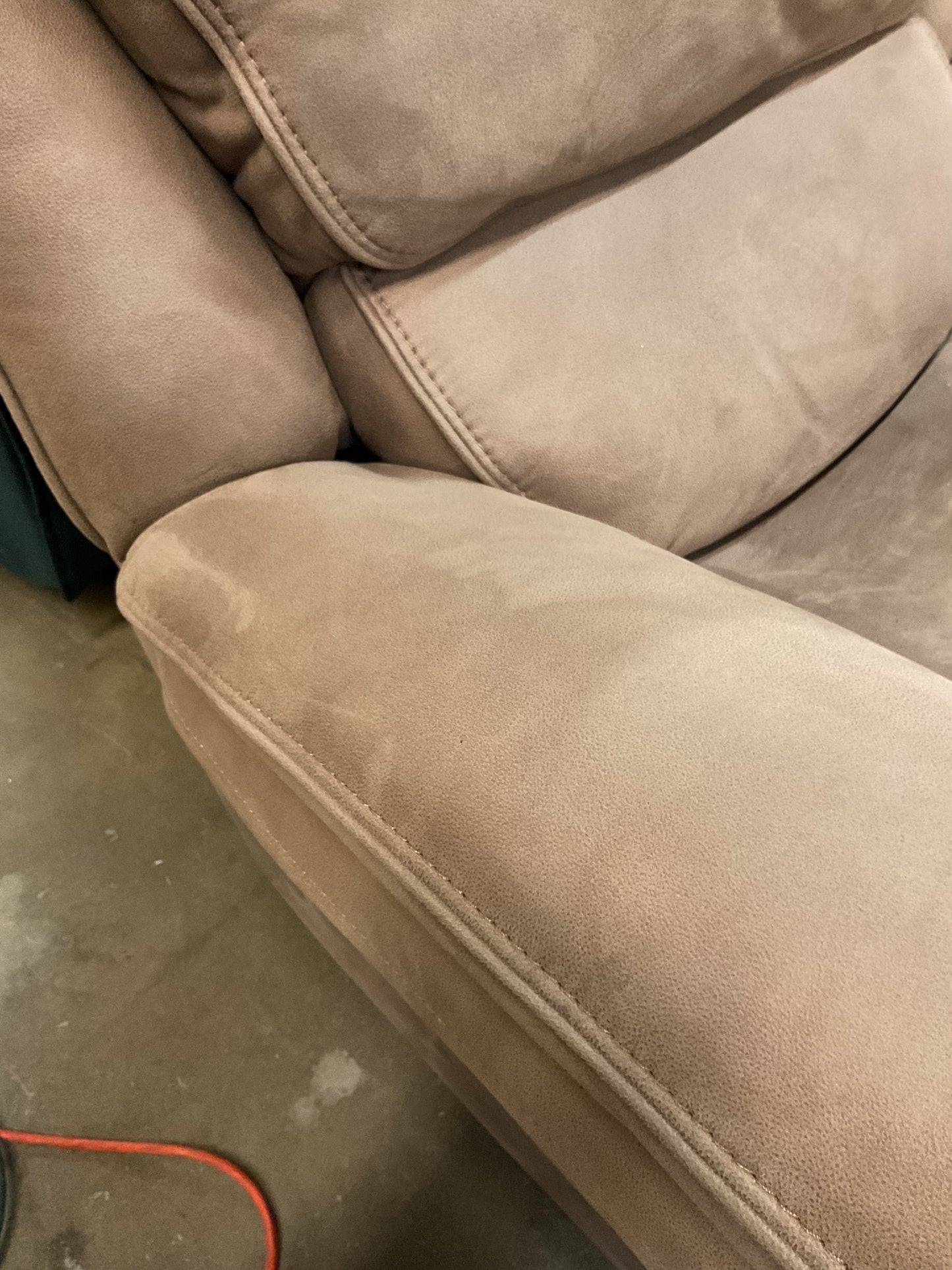 Oversized Suede Recliner