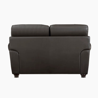 Neoga Leather Roll Arm Loveseat
