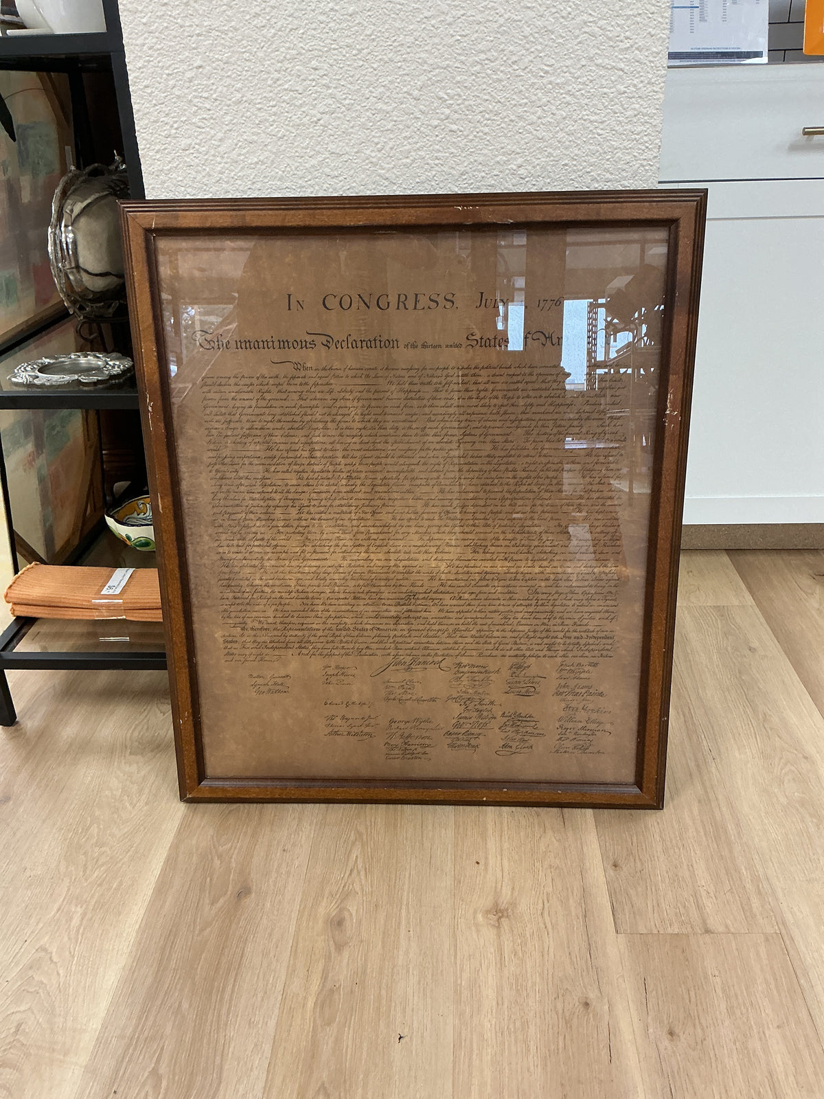 The Unanimous Declaration in Congress July 4, 1776 Replica